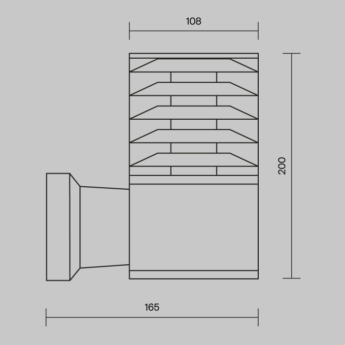 Светильник настенный Maytoni Bronx O576WL-01GR