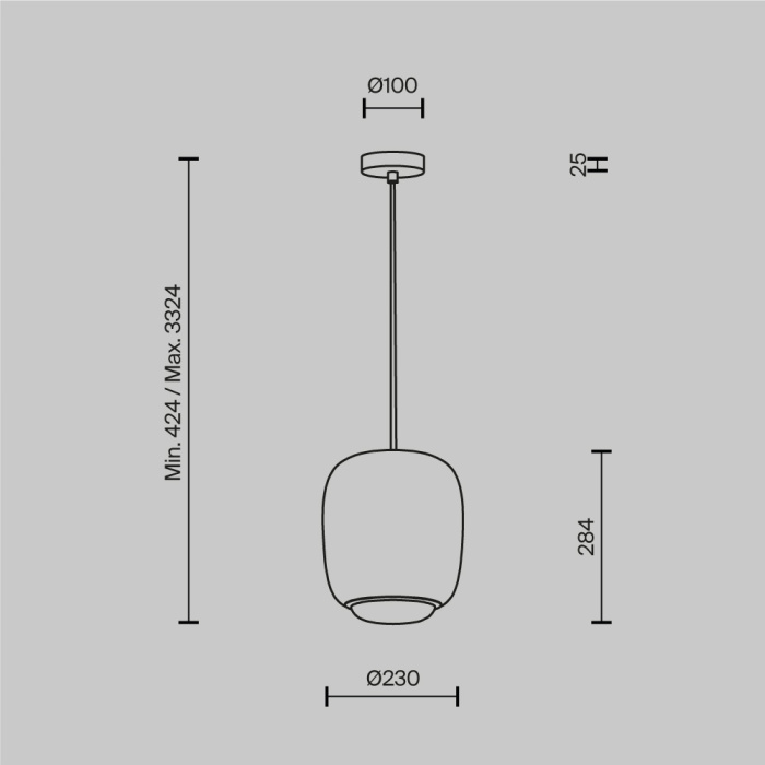 Подвесной светильник Maytoni Brio MOD466PL-L12GR3K