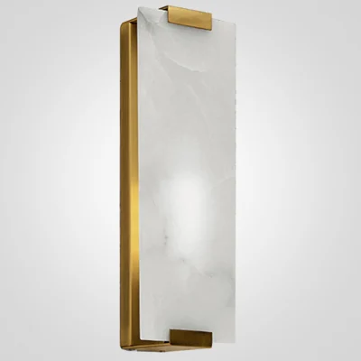 Бра Marble Rectangle Wall Lamp Brass ImperiumLoft