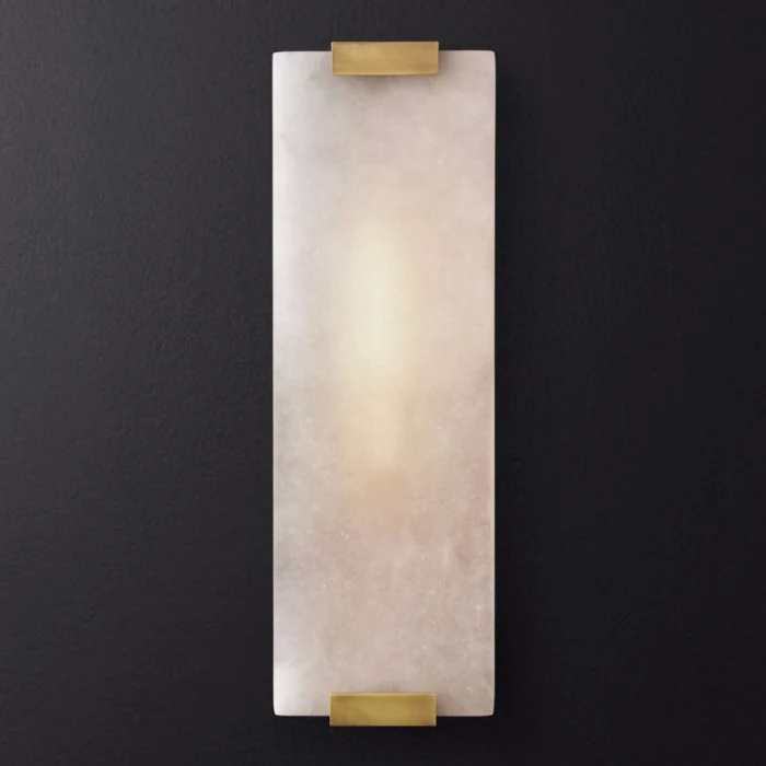 Бра Marble Rectangle Wall Lamp Brass ImperiumLoft