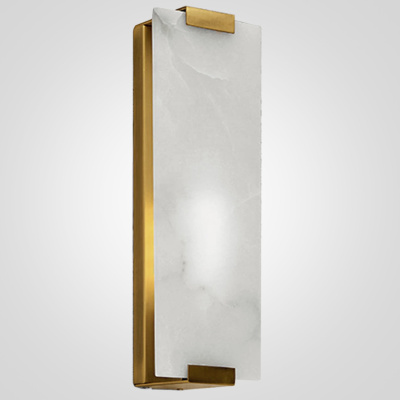 Бра Marble Rectangle Wall Lamp Brass ImperiumLoft