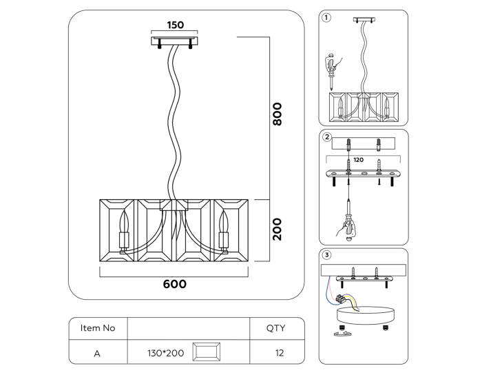 Подвесная люстра с хрусталем TRADITIONAL AMBRELLA LIGHT TR5141