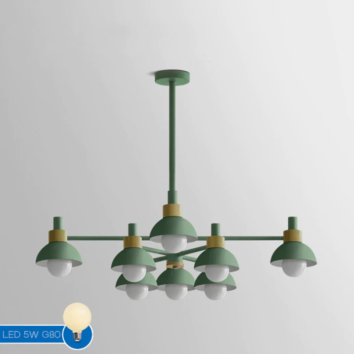 Люстра на штанге FANTA A 8 lights Green ImperiumLoft