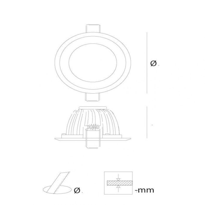Встраиваемый светильник Leds C4 TC-0489-BLA