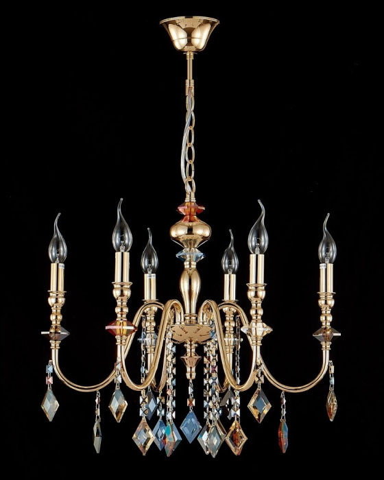 Люстра Crystal Lux MERCEDES SP6 GOLD/COLOR