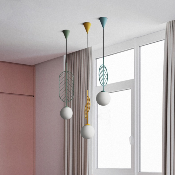 Подвесной светильник LEAF B Голубой ImperiumLoft