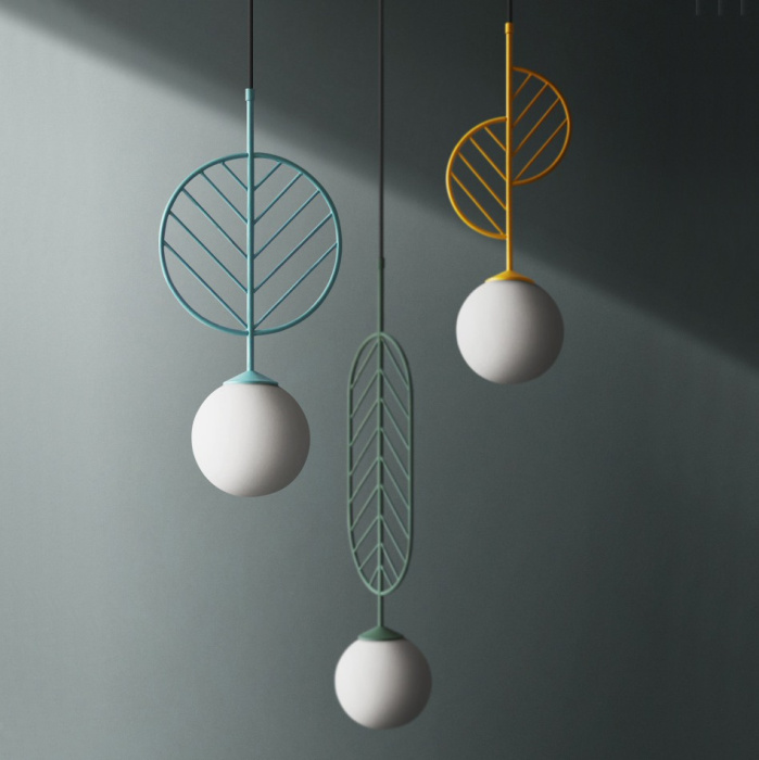 Подвесной светильник LEAF B Голубой ImperiumLoft