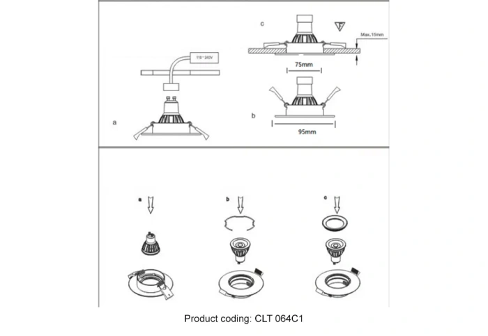 Светильник встраиваемый Crystal Lux CLT 064C1 WH