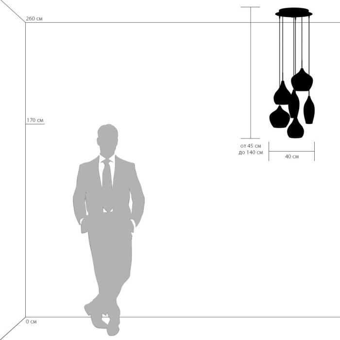 Подвесная люстра Pentola LIGHTSTAR 803061