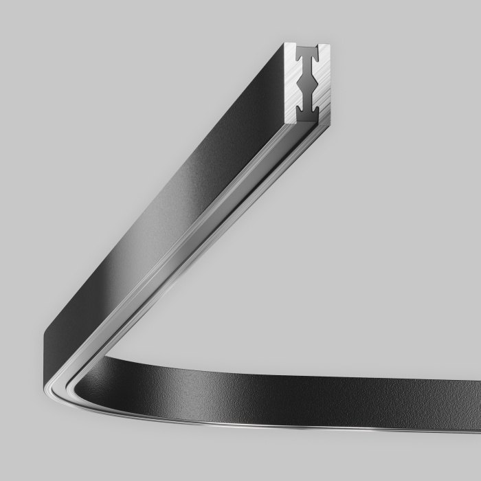 Радиусный коннектор для шинопровода Flarity черный Maytoni TRX154-RC80-B