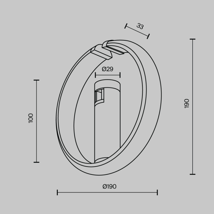Трековый светильник Maytoni Zero TR230-1-10W3K-B