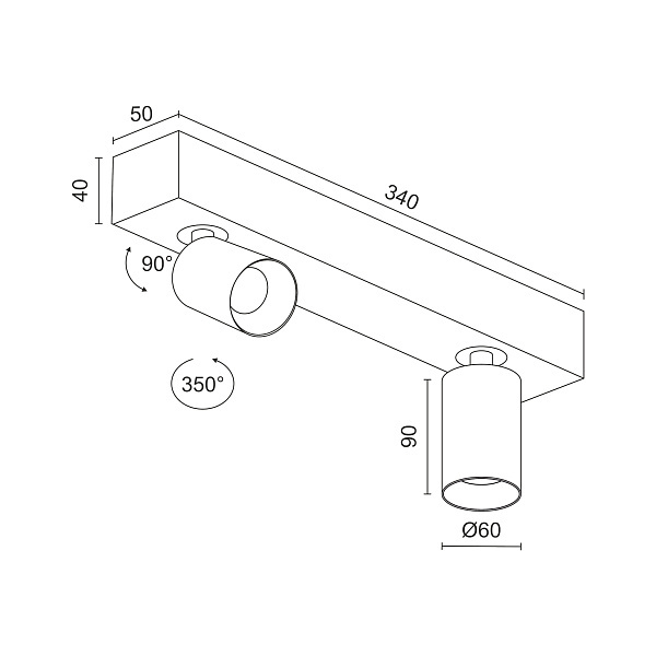 Спот Ledron SAGITONY E2 S60 White