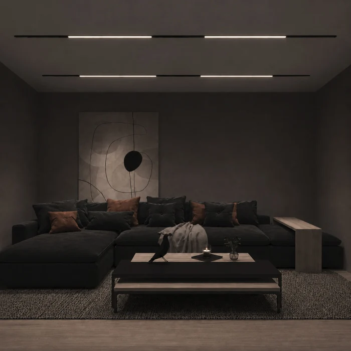 Магнитный трековый светильник Черный LED 1*40W 4000K 2 600Lm Ra>90 120 IP20 L1 206xW22x ST360.446.40