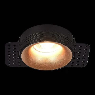 Светильник встраиваемый Черный GU10 1*50W IP20 D78xH30 165-265V Без ламп ST218.428.01