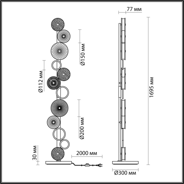 Торшер L-VISION ODEON LIGHT 5412/68FL