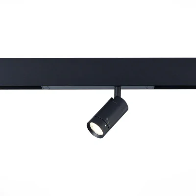 Светильник трековый Черный LED 1*7W 4000K 400Lm Ra&gt;90 15-38 IP20 D40xH90 220V ST658.446.07