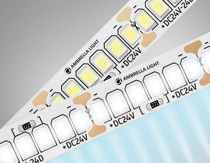 Светодиодная лента Ambrella Light GS3503 2835 240Led /22W m/ 24V IP20 6500K 5m Ambrella light GS3503