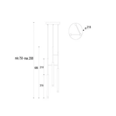 Подвесной светильник Leds C4 CANDLE IIIII