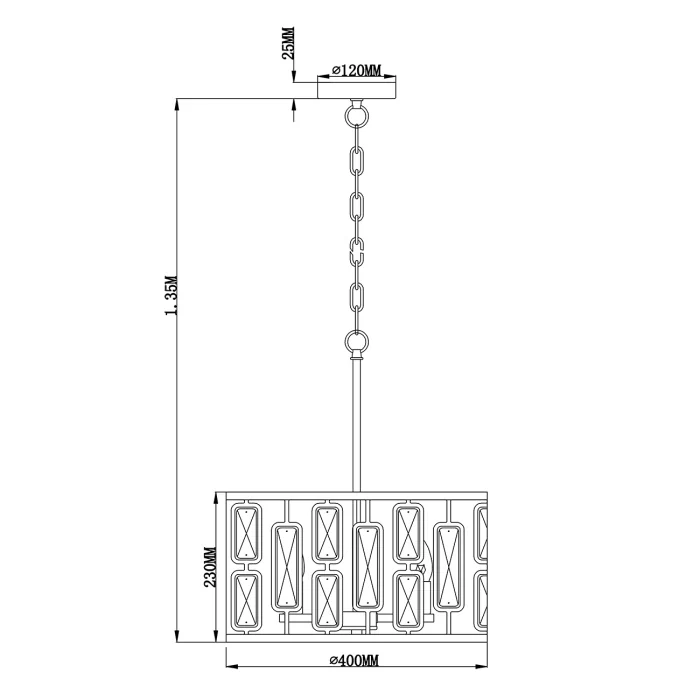 Подвесная люстра Escada Glow 2102/4S Chrome