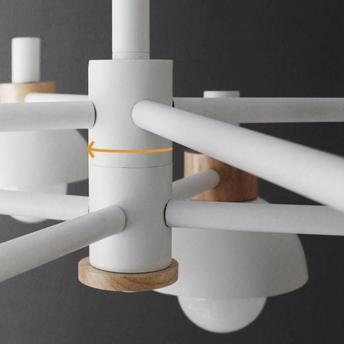 Люстра на штанге FANTA A 8 lights White ImperiumLoft