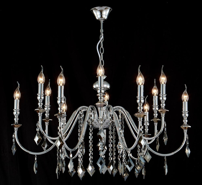 Люстра Crystal Lux MERCEDES SP6+6 CHROME/SMOKE