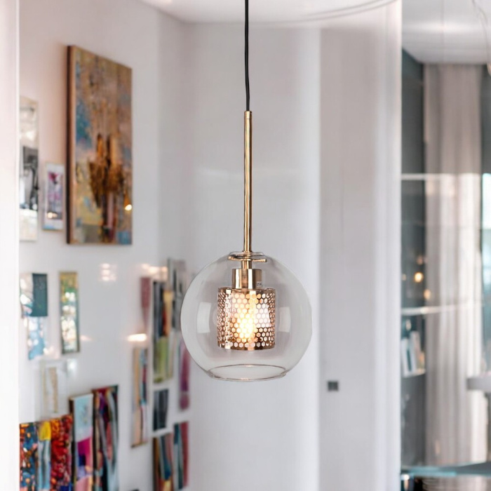 Подвесной светильник CATCH brass D30 ImperiumLoft