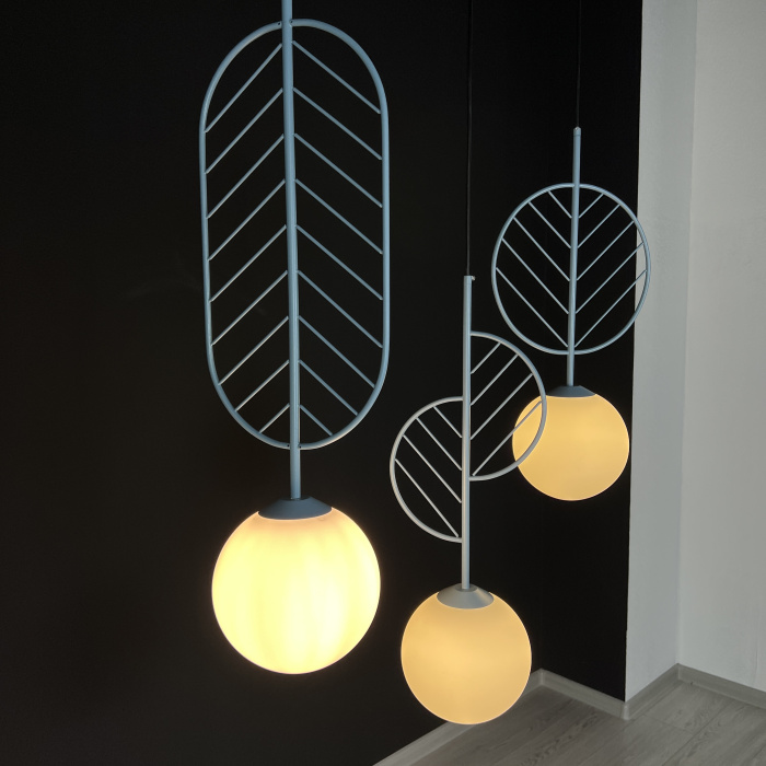 Подвесной светильник LEAF C Голубой ImperiumLoft