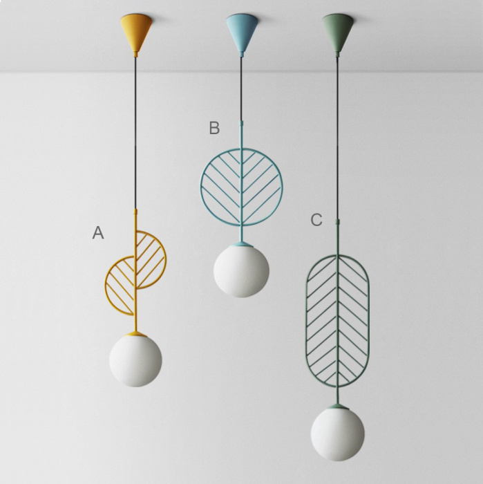 Подвесной светильник LEAF C Голубой ImperiumLoft