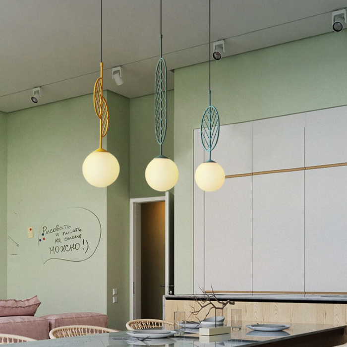 Подвесной светильник LEAF C Голубой ImperiumLoft