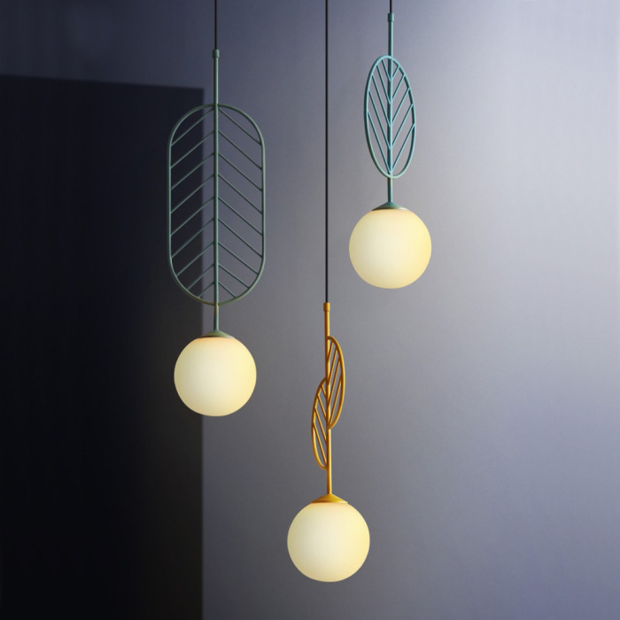Подвесной светильник LEAF C Голубой ImperiumLoft