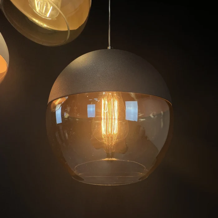 Подвесной светильник NORD C D20 Black/Amber ImperiumLoft