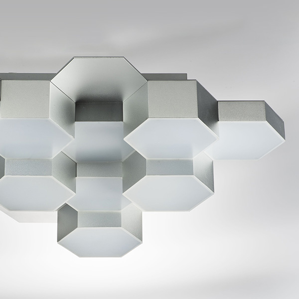 Светильник потолочный FAVO LED-60W 2880LM Silver 3000K (в комплекте) 750122 (MX13003032-12А)