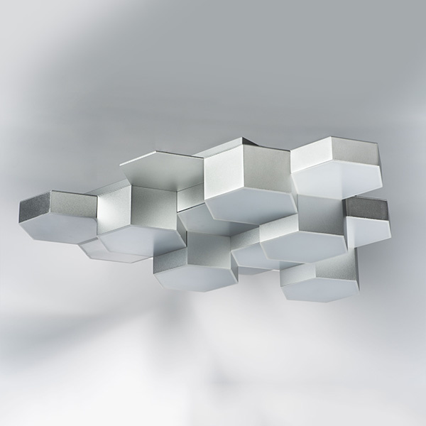 Светильник потолочный FAVO LED-60W 2880LM Silver 3000K (в комплекте) 750122 (MX13003032-12А)