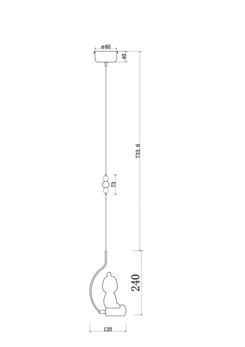 Подвесной светильник Leon Sophie LE1077/1S BL