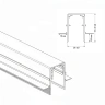 Шинопровод встраиваемый магнитный для ГКЛ12,5 мм SPACE Crystal Lux CLT 0.123 02 L2000 BL