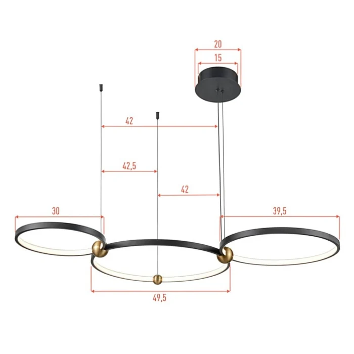 Подвесной светильник VL7252P03 Vele Luce
