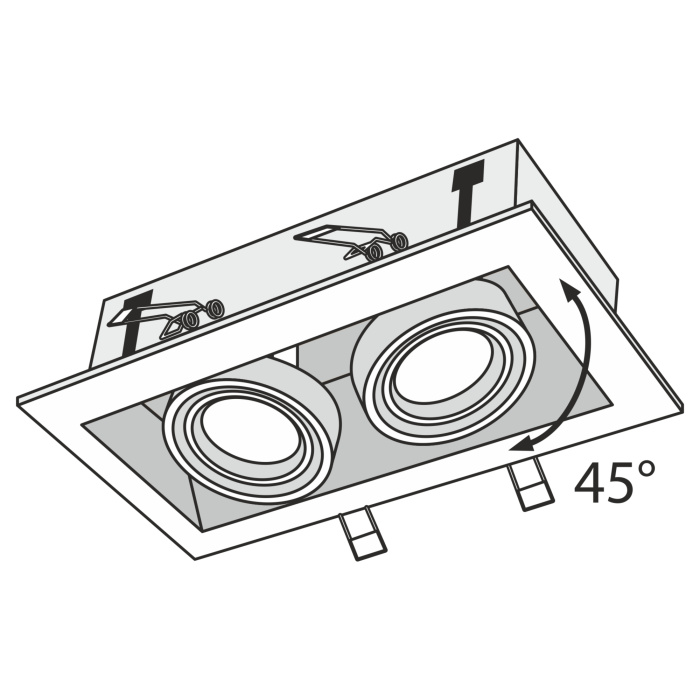 Встраиваемый светильник Maytoni Metal Modern DL008-2-02-S