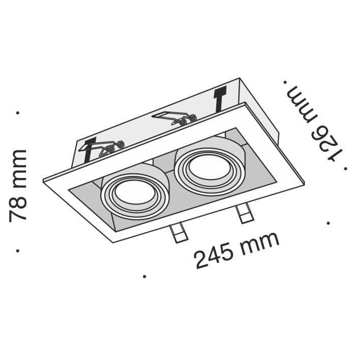 Встраиваемый светильник Maytoni Metal Modern DL008-2-02-S