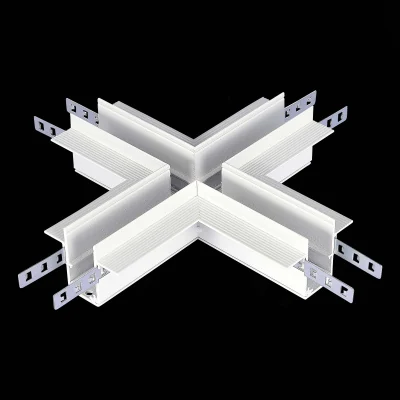 Коннектор X-образный для встраиваемого магнитного шинопровода под ГКЛ 12мм ST-Luce Белы ST007.500.12