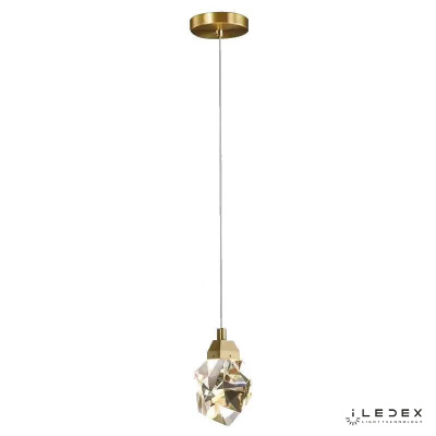 Подвесной светильник iLedex OXYGEN 9701P/1 BRASS&amp;CLEAR
