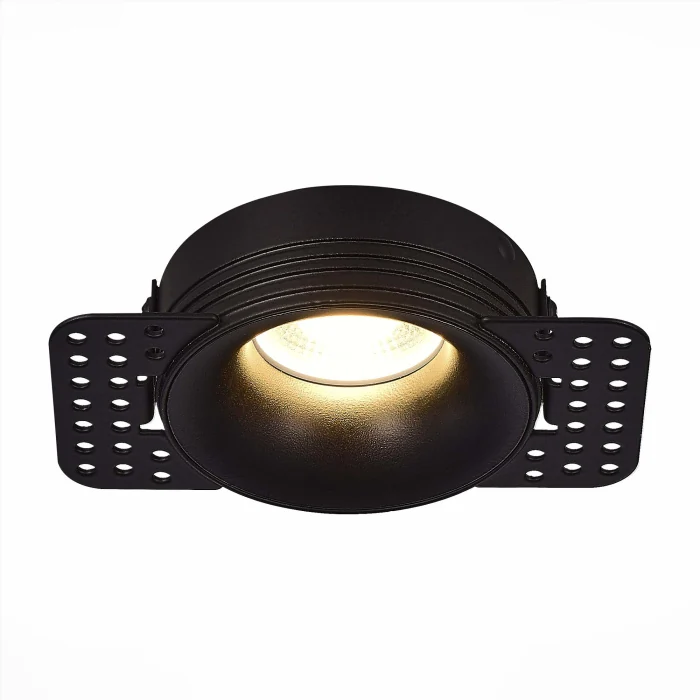 Светильник встраиваемый Черный GU10 1*50W IP20 D78xH30 165-265V Без ламп ST218.448.01