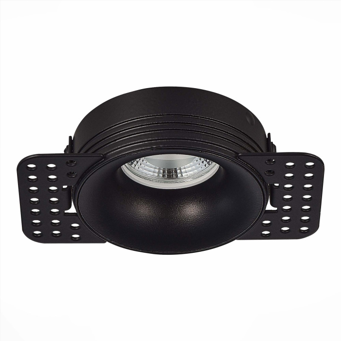 Светильник встраиваемый Черный GU10 1*50W IP20 D78xH30 165-265V Без ламп ST218.448.01