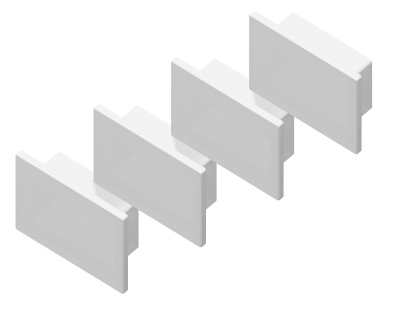 Заглушка для накладного алюминиевого профиля GP1750 (комплект 4шт) Ambrella light GP8350