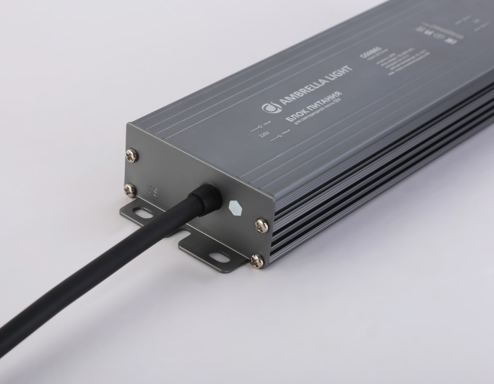 Блок питания для светодиодной ленты 12V 200W 16,7A IP67 185-260V 220*65*28 GS9865 Ambrella light GS9865