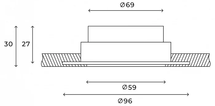Встраиваемый светильник Hesby Lighting Stockholm HSBL_0218