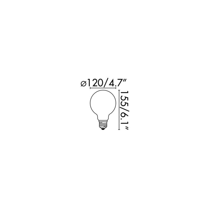Светодиодная лампа BULB G120 E27 LED 19W 2700K