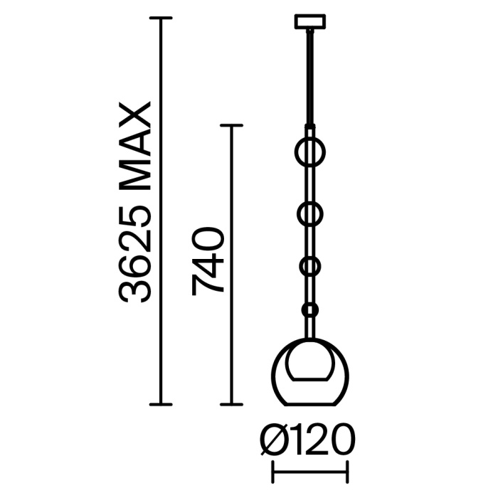 Подвесной светильник Maytoni Ros MOD227PL-01B1