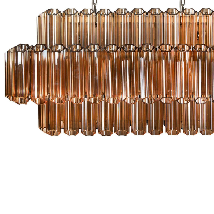 Подвесная люстра iLamp Destiny MD0267-14B CHROME+BROWN