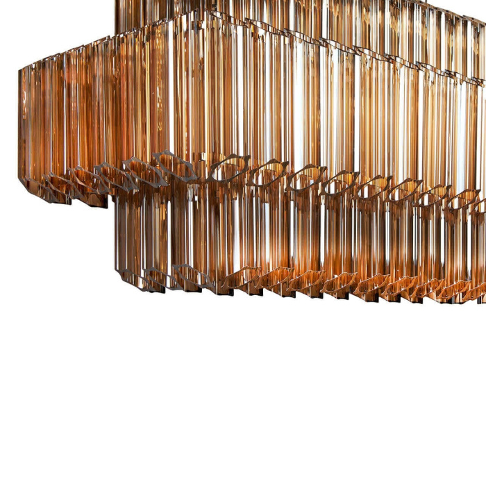 Подвесная люстра iLamp Destiny MD0267-14B CHROME+BROWN