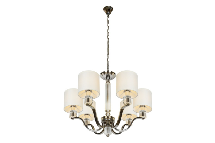 Подвесная люстра iLamp Miami P2337-6 Никель+беж